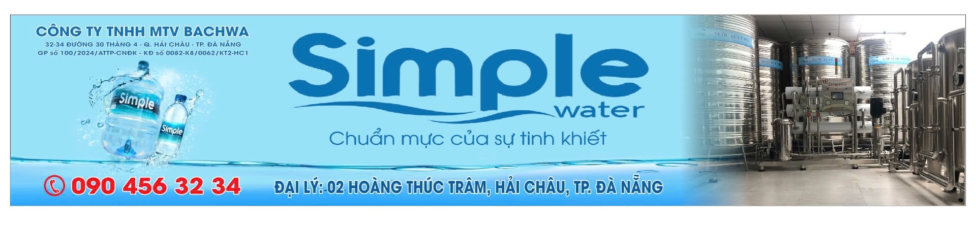 Nước đóng chai Simple Bachwa